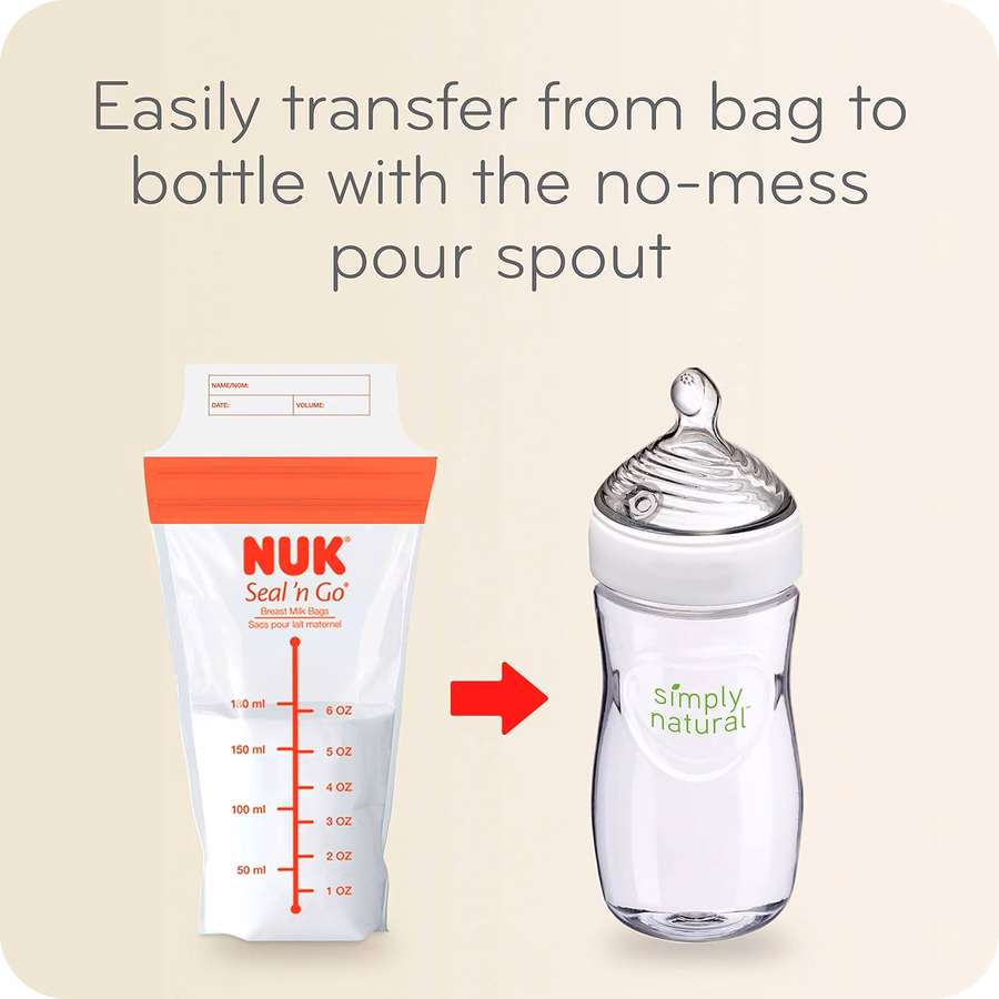 NUK Simply Natural Seal n' Go Breast Milk Bags : Breast Milk Storage Bags : Baby