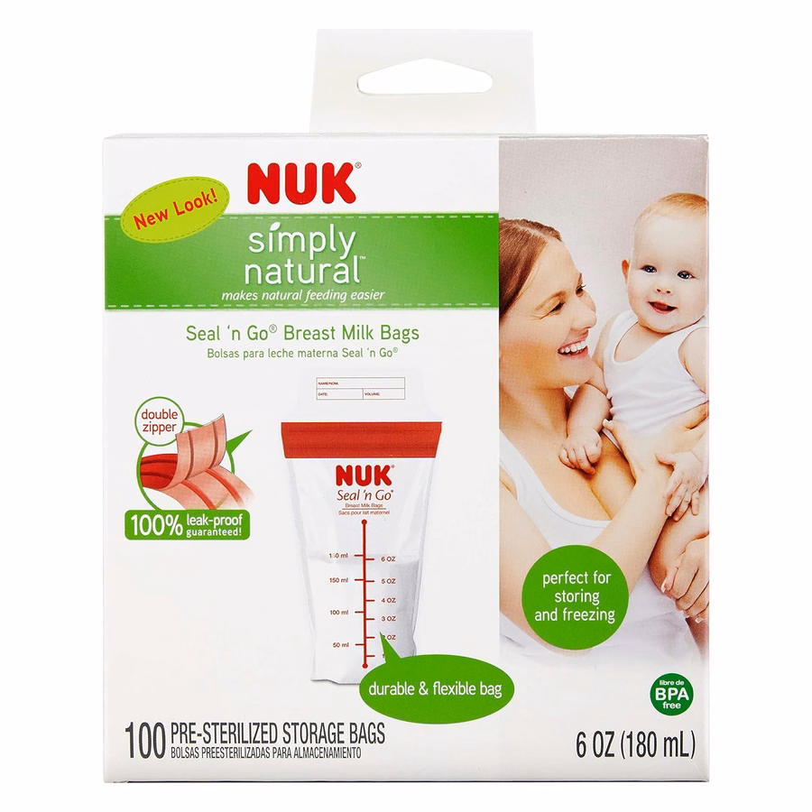 NUK Simply Natural Seal n' Go Breast Milk Bags : Breast Milk Storage Bags : Baby