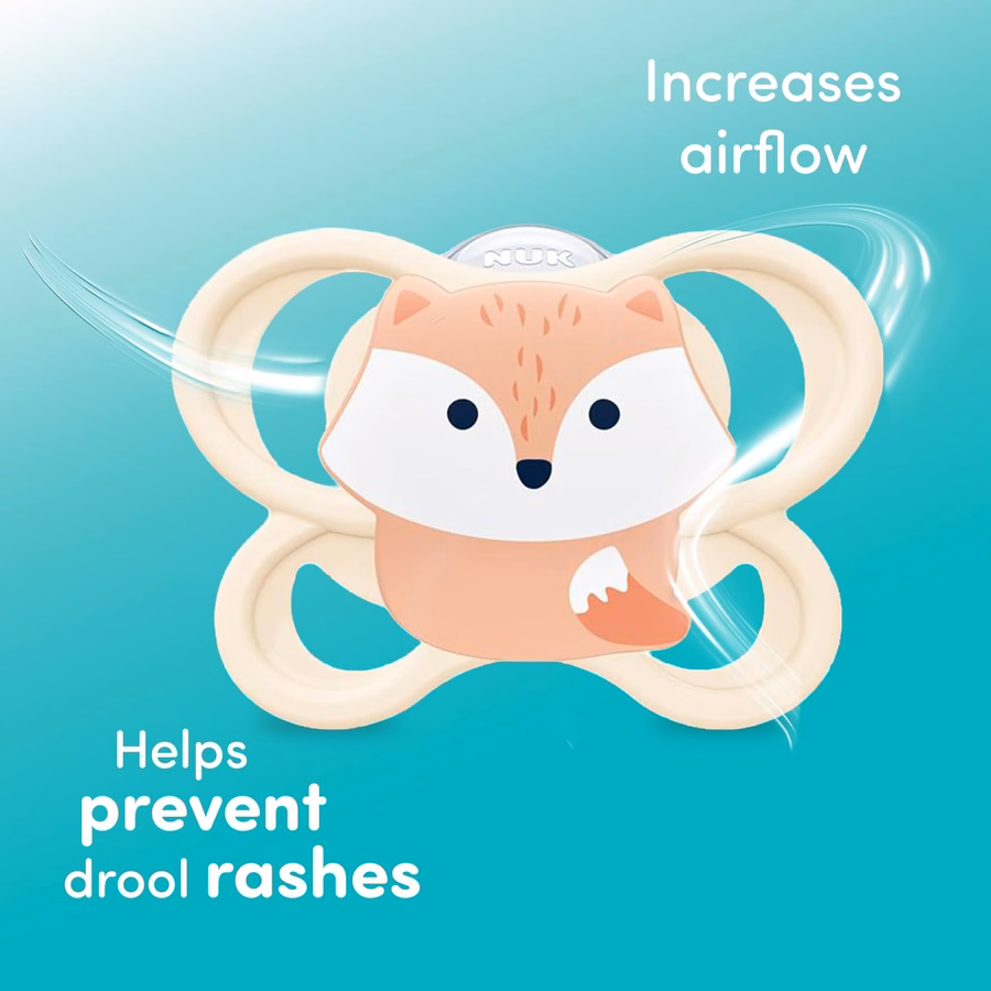 NUK Perfect Match Air Pacifiers, -6 Months, 4 Pack : Baby