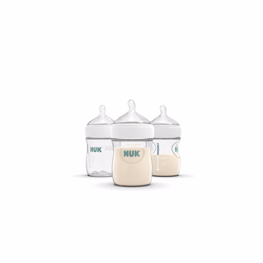 NUK Simply Natural Baby Bottle Nipples - Fast Flow, Silicone, Extra Soft, Anti-Colic Air System, BPA-Free, Pack of 2 : Baby