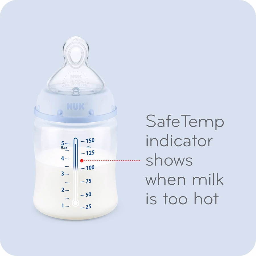 NUK Smooth Flow Anti Colic Baby Bottle, 5 oz, Elephant : Baby