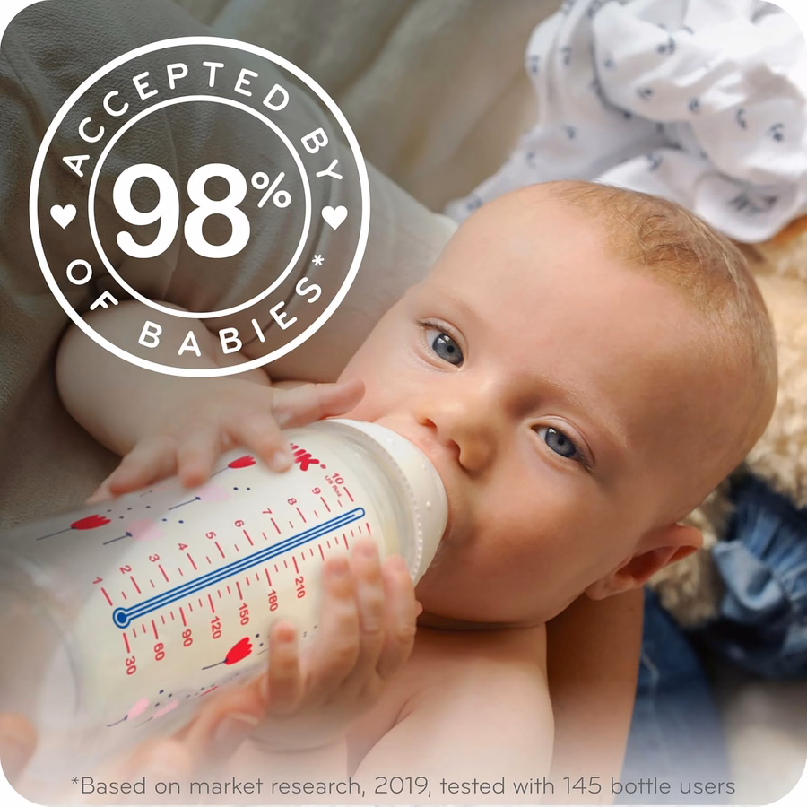 NUK Smooth Flow Anti Colic Baby Bottle, 5 oz, Elephant : Baby