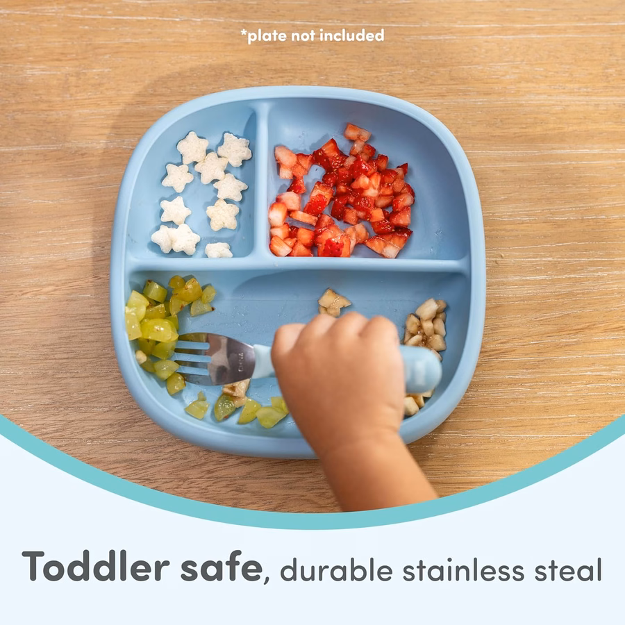 NUK Kiddy Cutlery Forks, Durable Stainless Steel, BPA & Latex-Free, 18+ Months, Pack of 3 : Baby