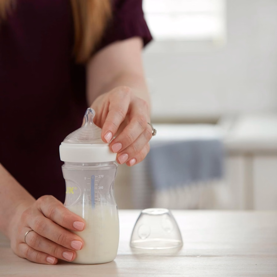 NUK Simply Natural Giftset with SafeTemp and Anti-Colic Vent Bottles for Natural Feeding, Includes 9 Pieces : Baby