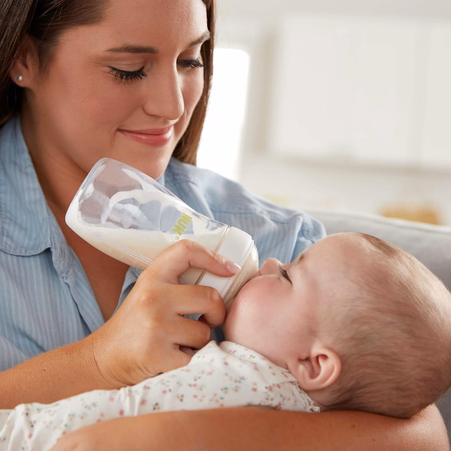 NUK Simply Natural Giftset with SafeTemp and Anti-Colic Vent Bottles for Natural Feeding, Includes 9 Pieces : Baby