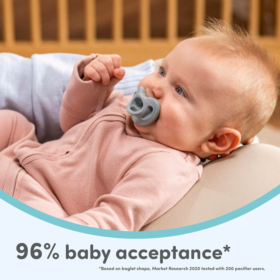 NUK Timeless Comfy Pacifier | 100% Silicone, One-Piece Design | BPA-Free, Gentle on Baby’s Skin | 5-Pack, for 6-18M : Baby