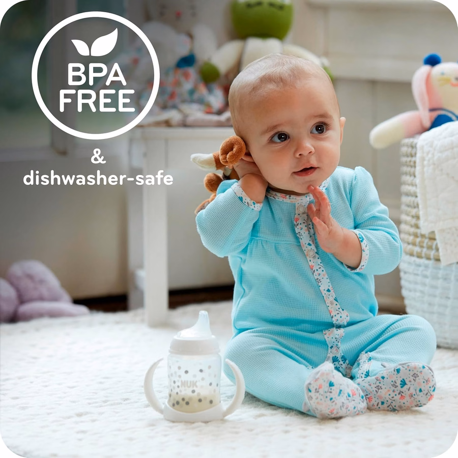 NUK Large Learner Tritan Cup, 10 oz, 8+ Months – BPA Free, Spill Proof Sippy Cup : Baby
