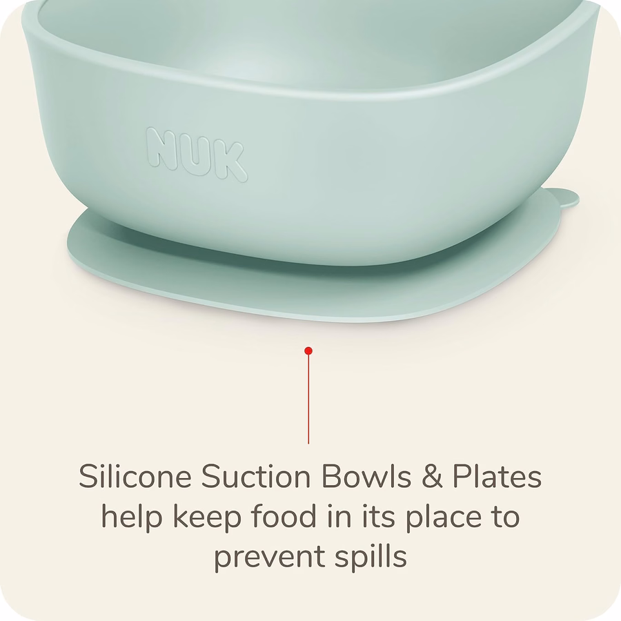 NUK Silicone Baby Spoons, Durable Silicone Material, Easy to Hold & Feed, Dishwasher-Safe, BPA-Free, Pack of 3 : Baby