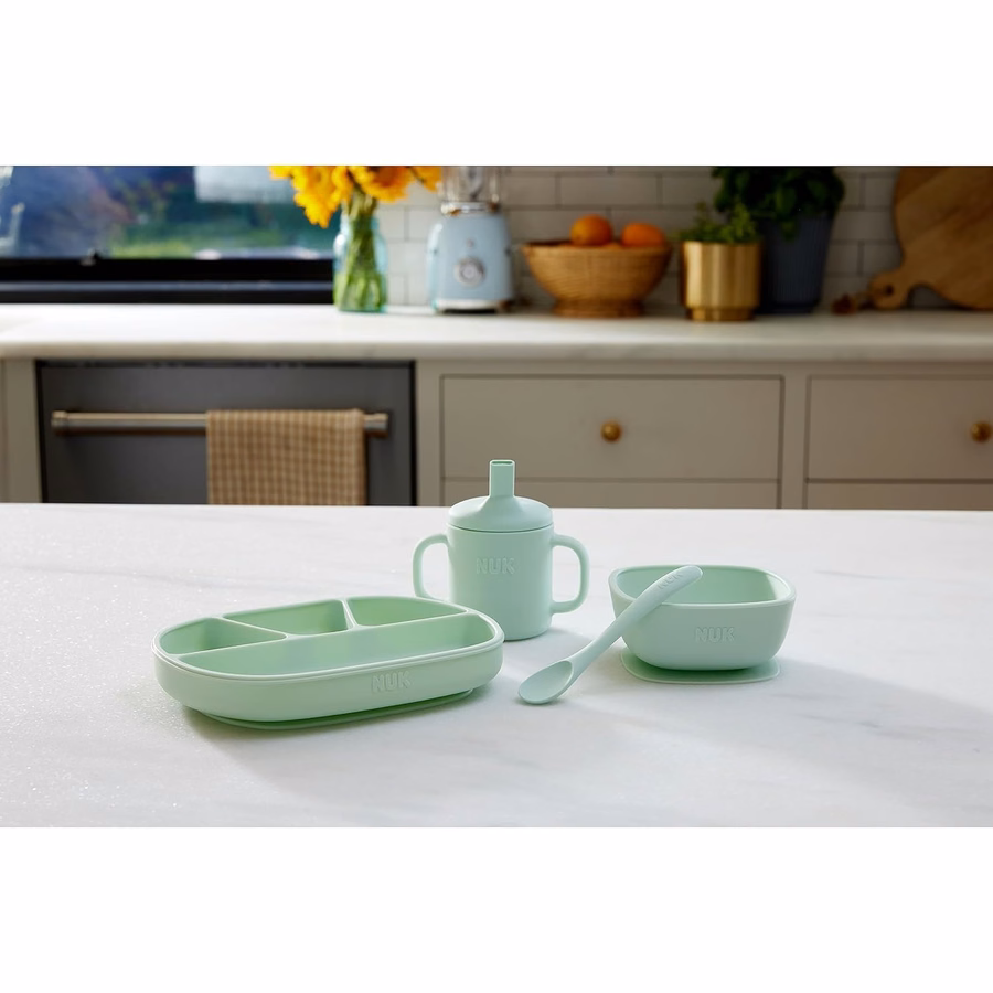 NUK Silicone Baby Spoons, Durable Silicone Material, Easy to Hold & Feed, Dishwasher-Safe, BPA-Free, Pack of 3 : Baby