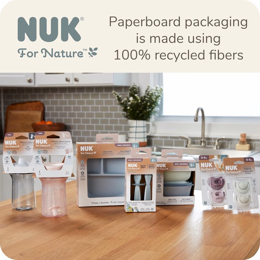 NUK for Nature Suction Plate and Lid, Leak-Proof Lid, Microwave, Freezer, & Top Rack Dishwasher Safe, BPA & Latex-Free, Pack of 1 : Baby