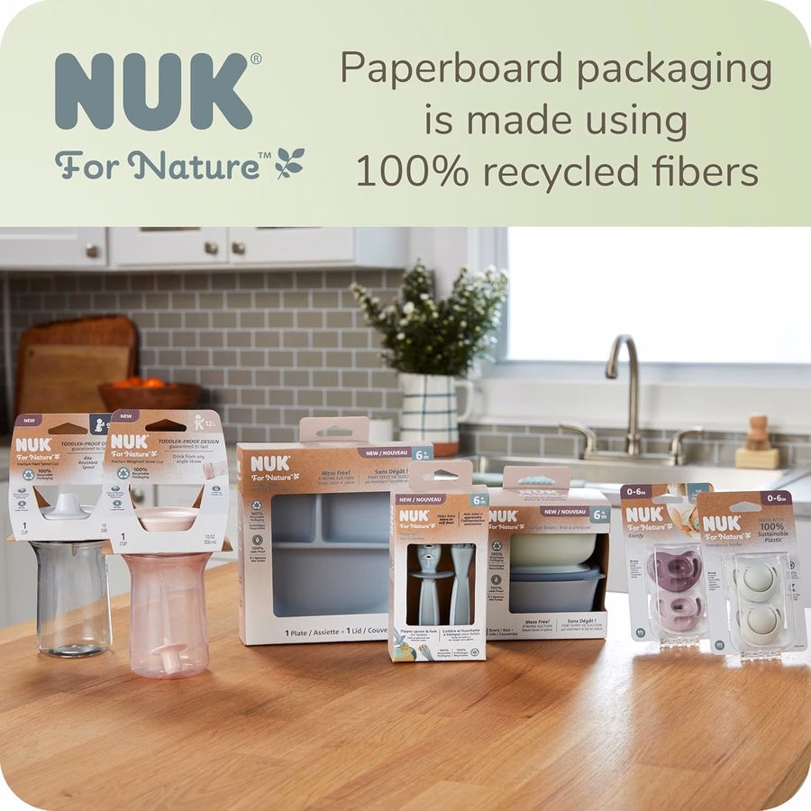 NUK for Nature Learner Cup, 10 oz, 9+ Months – BPA Free, Spill Proof Sippy Cup : Baby