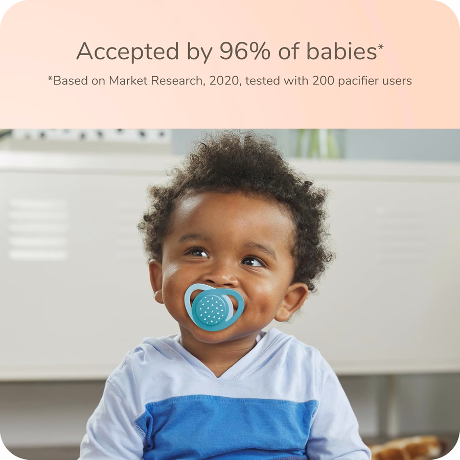 NUK Glow-in-the-Dark Orthodontic Pacifier with Heart-Shaped Shield, BPA-Free, fits 6-18 Months, 4-Pack : Health & Household