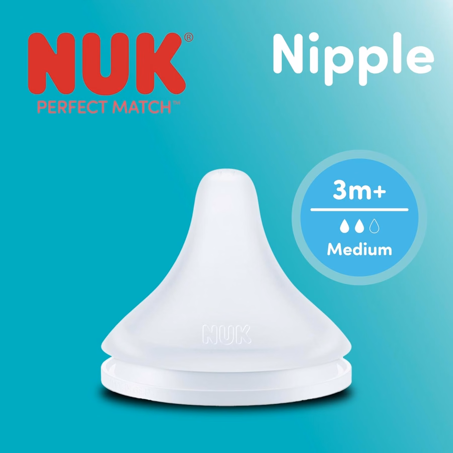 NUK Perfect Match, Slow Flow, Soft Silicone Nipple with Anti-Colic Vent, 2 Pack, BPA Free : Clothing, Shoes & Jewelry