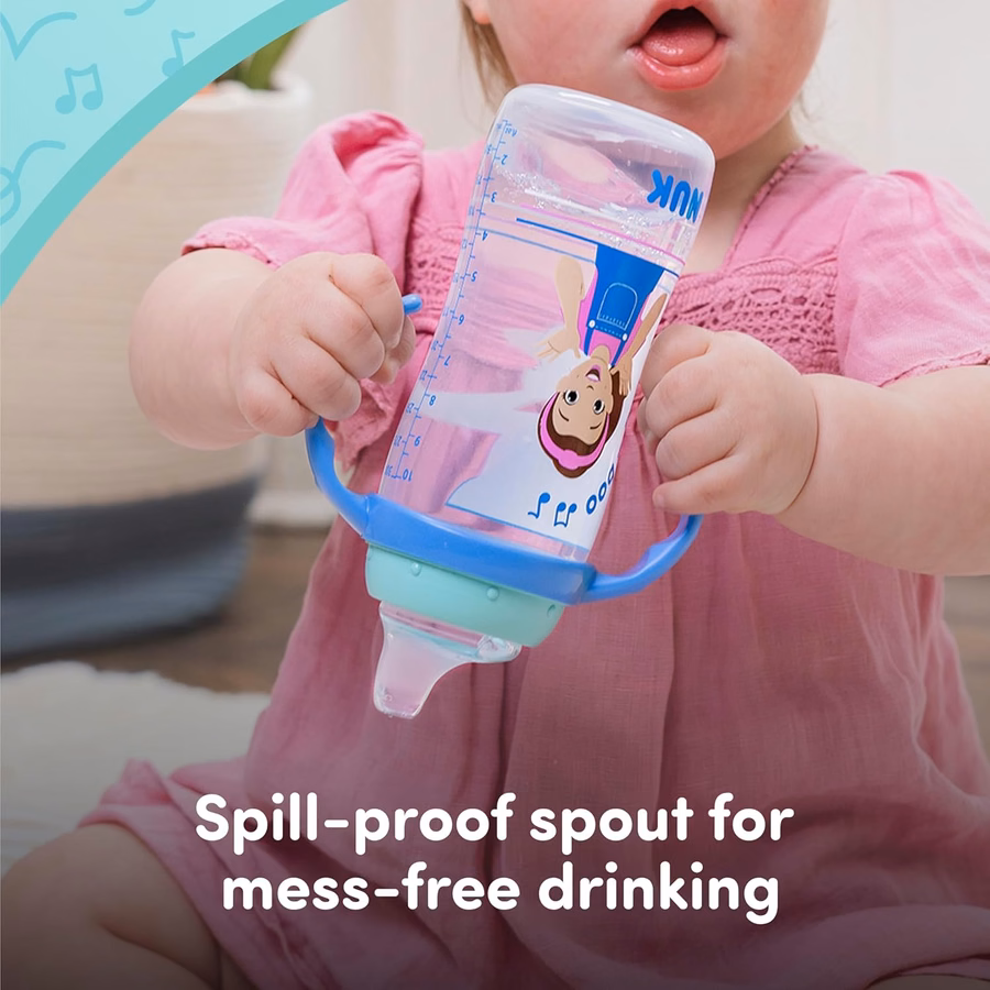 NUK Learner Cup, Ms. Rachel, 10 oz, 8+ Months, 2 pack – Soft Spout, Easy-Grip Handles, BPA Free, Spill Proof Transition Sippy Cup : Baby